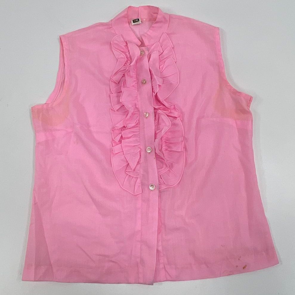 VTG Women's Mixed Brands & Styles Button Up Blouse Lot c1970's Mixed Sizes READ