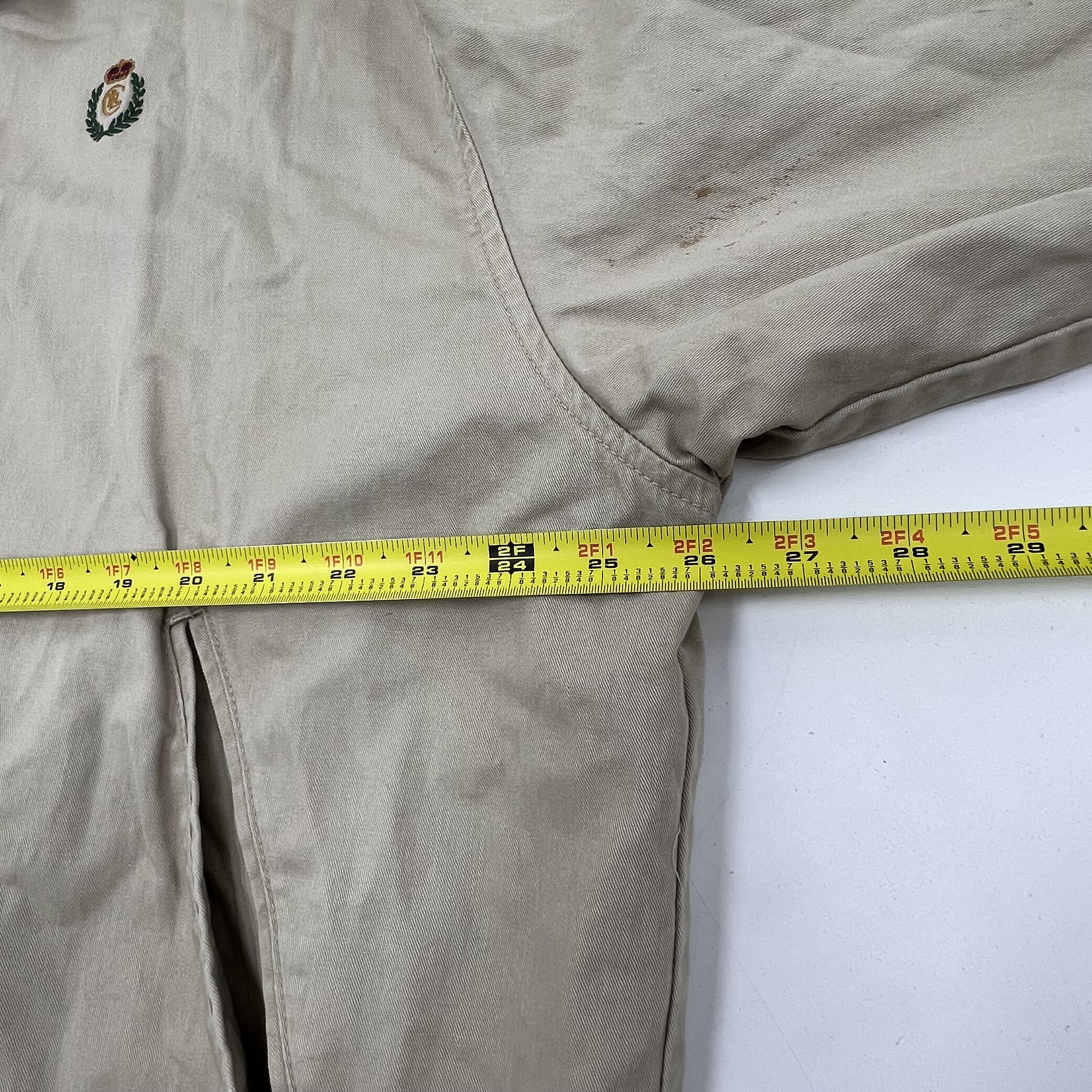 Vintage 90s Chaps Ralph Lauren Tan Leather Collar Bomber Jacket Men's XL