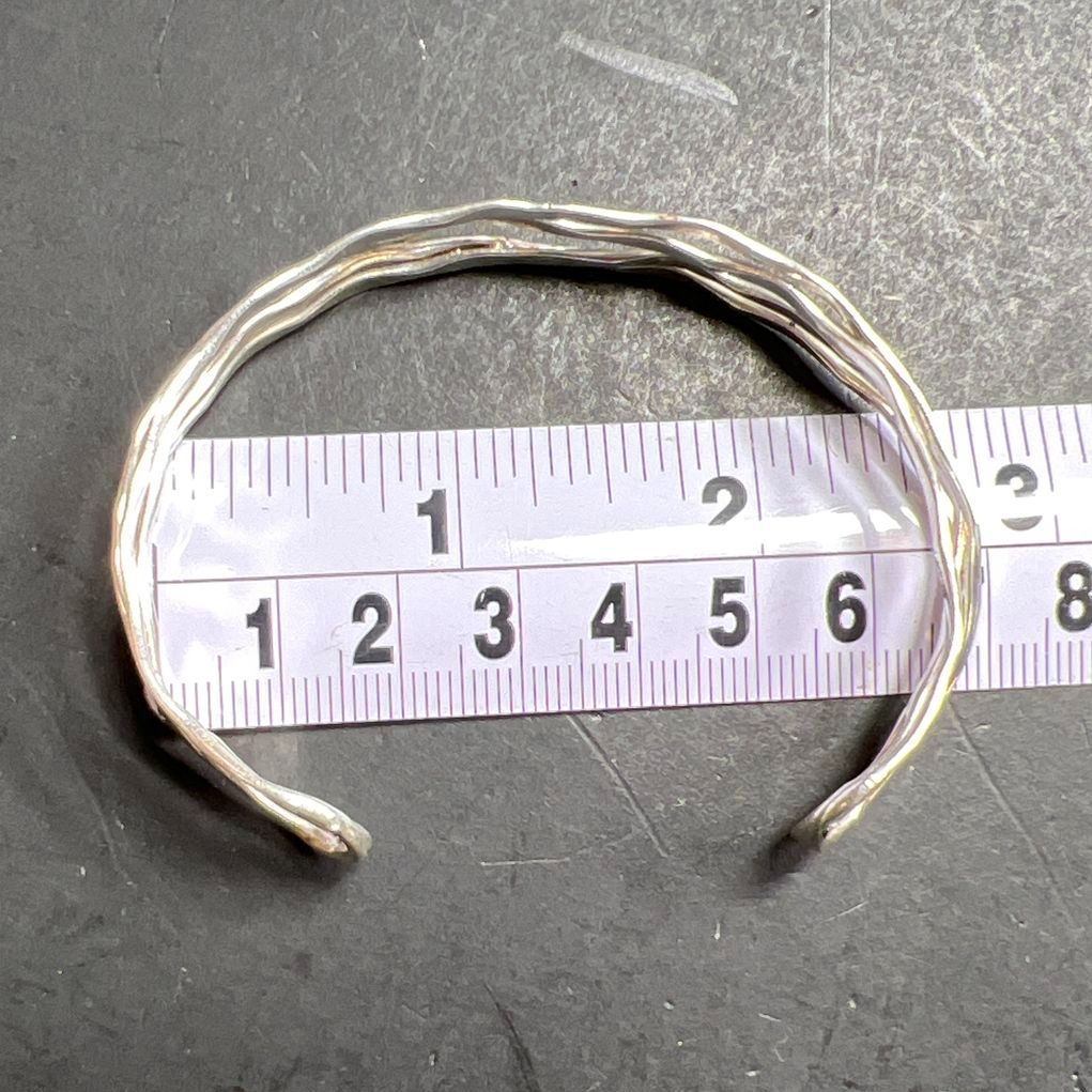 Sterling Silver Over Lapping Cuff Bracelet 10.09g