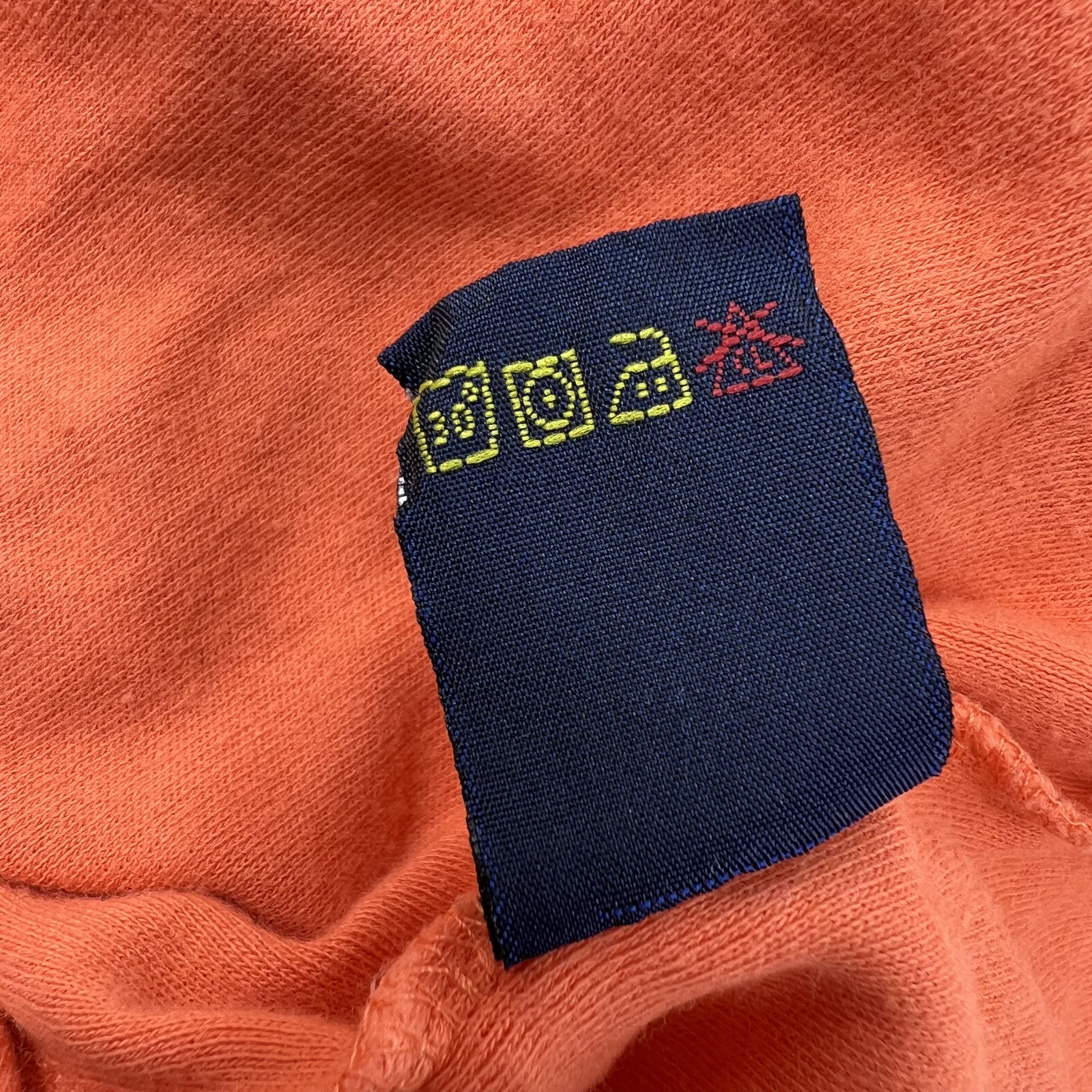 Ralph Lauren Sport Cotton Pullover Mockneck Long Sleeve Top Orange Womens M