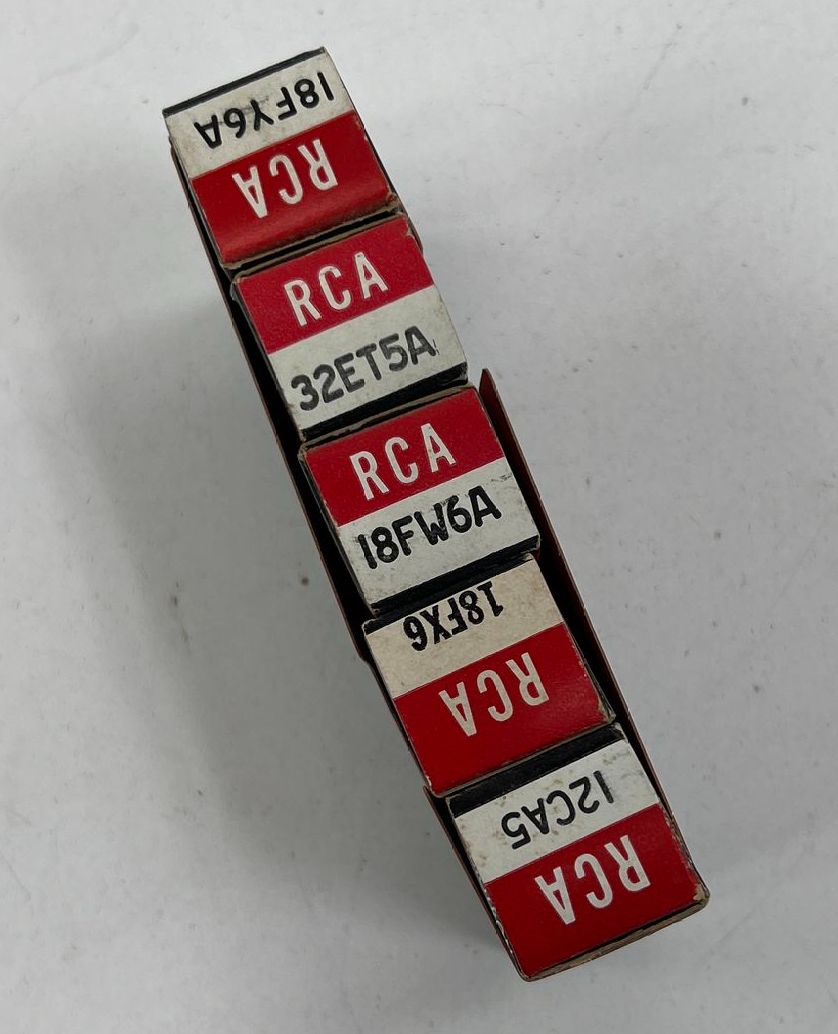 Vintage RCA Radiotron 12CA5 18FX6 18FW6A 32ET5A Electron Tubes Lot of 5