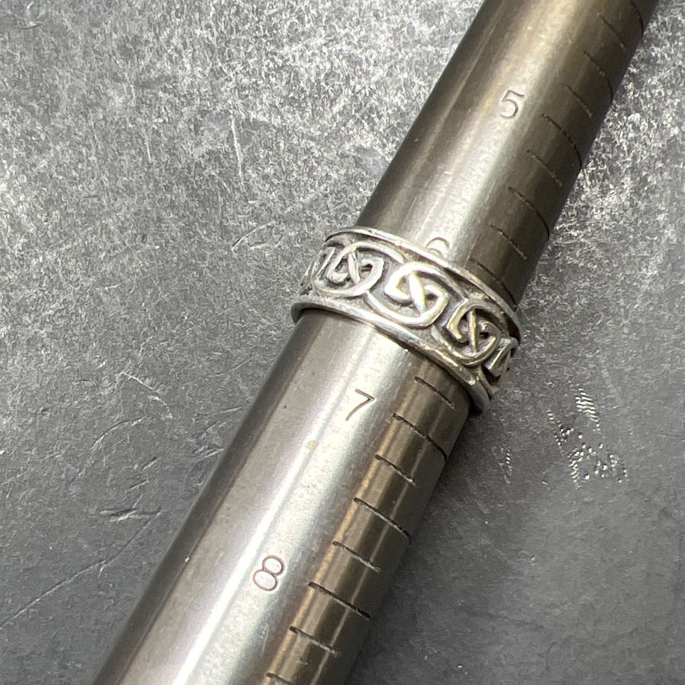 Sterling Silver Celtic Knot Ring Size 6.5 5.23g