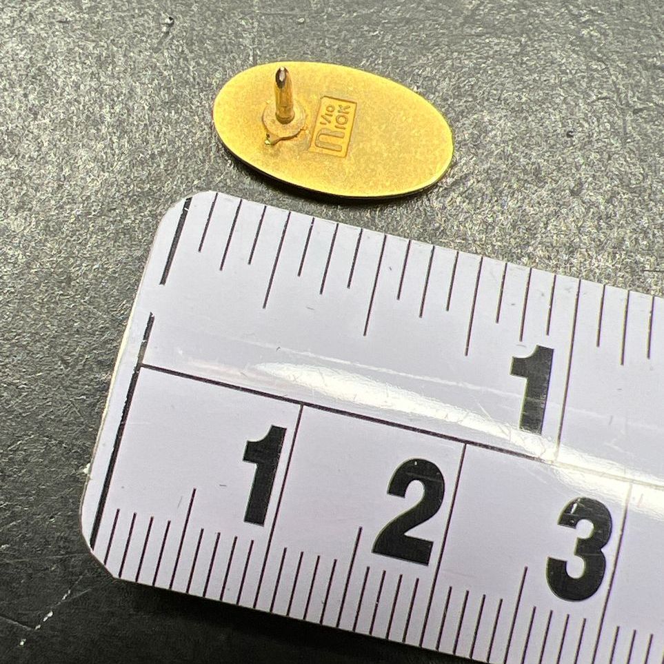 1/10 10K Gold Filled Oval Cross Pin 1.38g