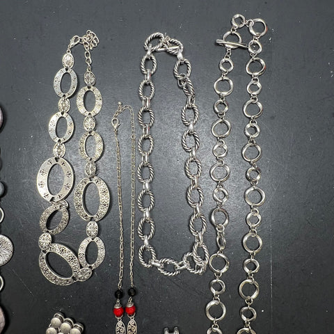 Lot of Premier Designs Jewelry Necklaces Pendant Styles Vary Silver Tone