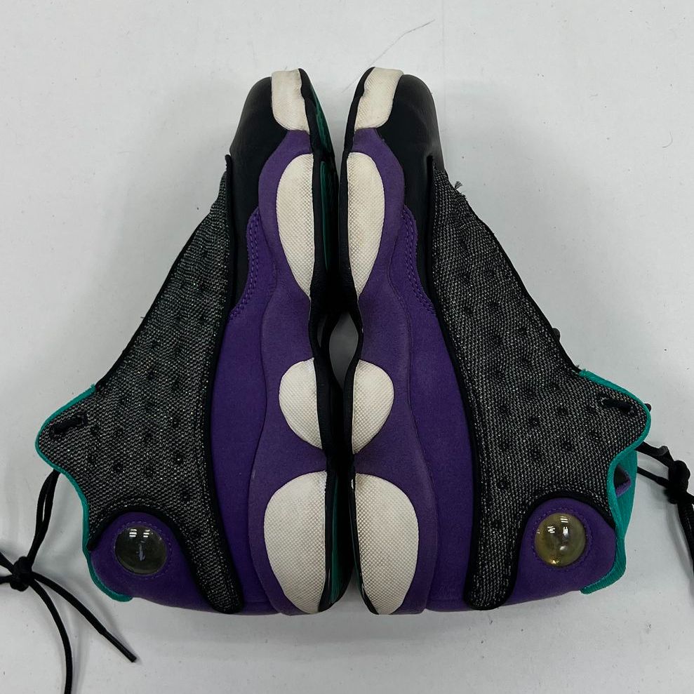 COA Girls' Nike Air Jordan 13 GS Black Atomic Teal Purple Shoes Size 6.5Y