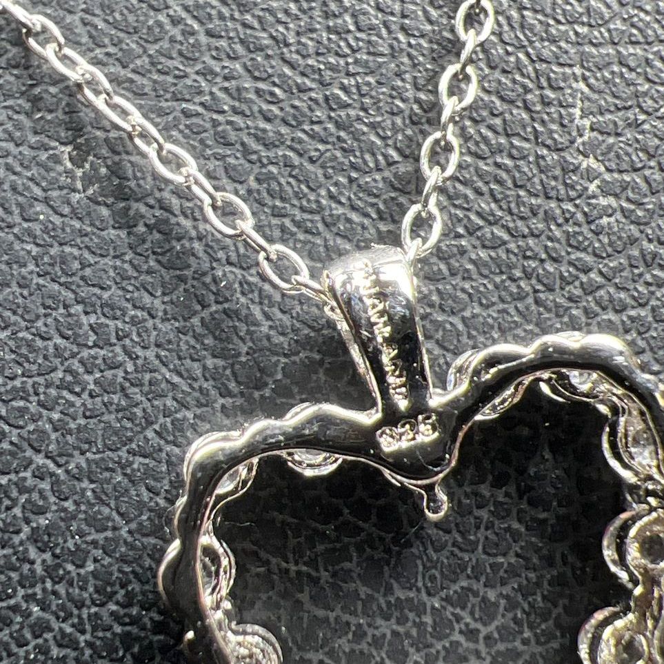 925 Sterling Silver Chain Sapphire Silver Plate Pendant Necklace NWT