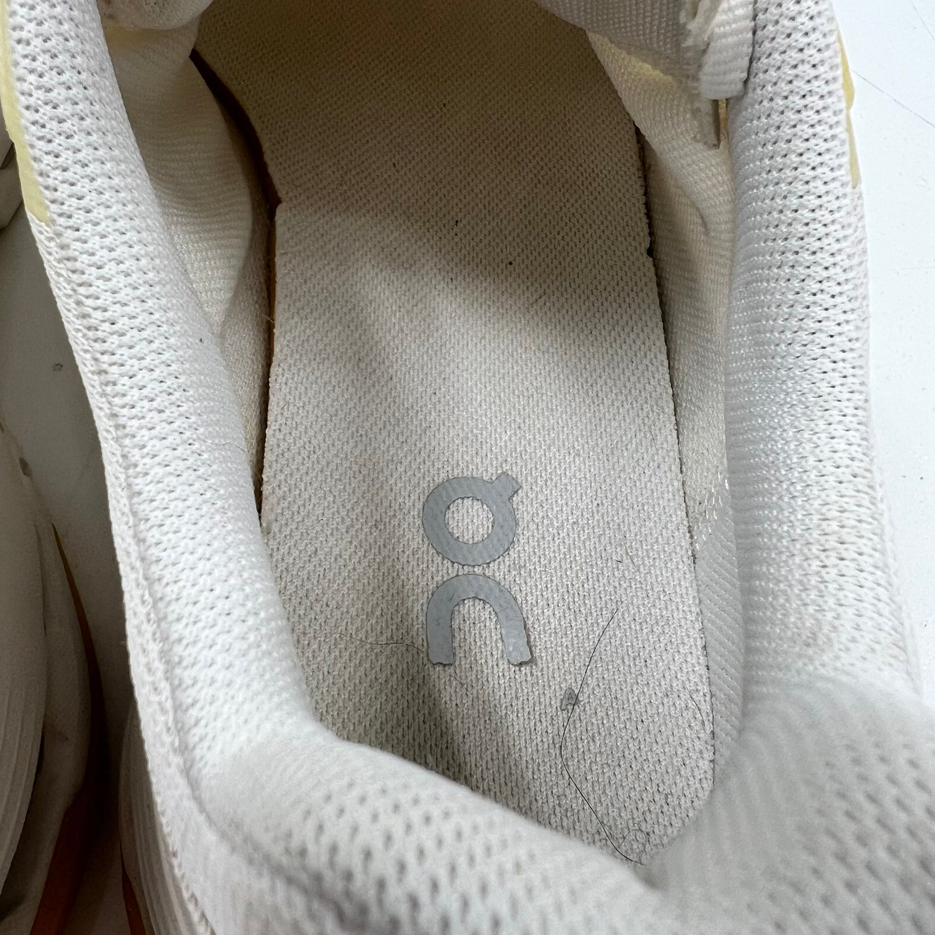 On Cloudnova White Yellow Gum Sole Running Sneakers Women's Size 7.5