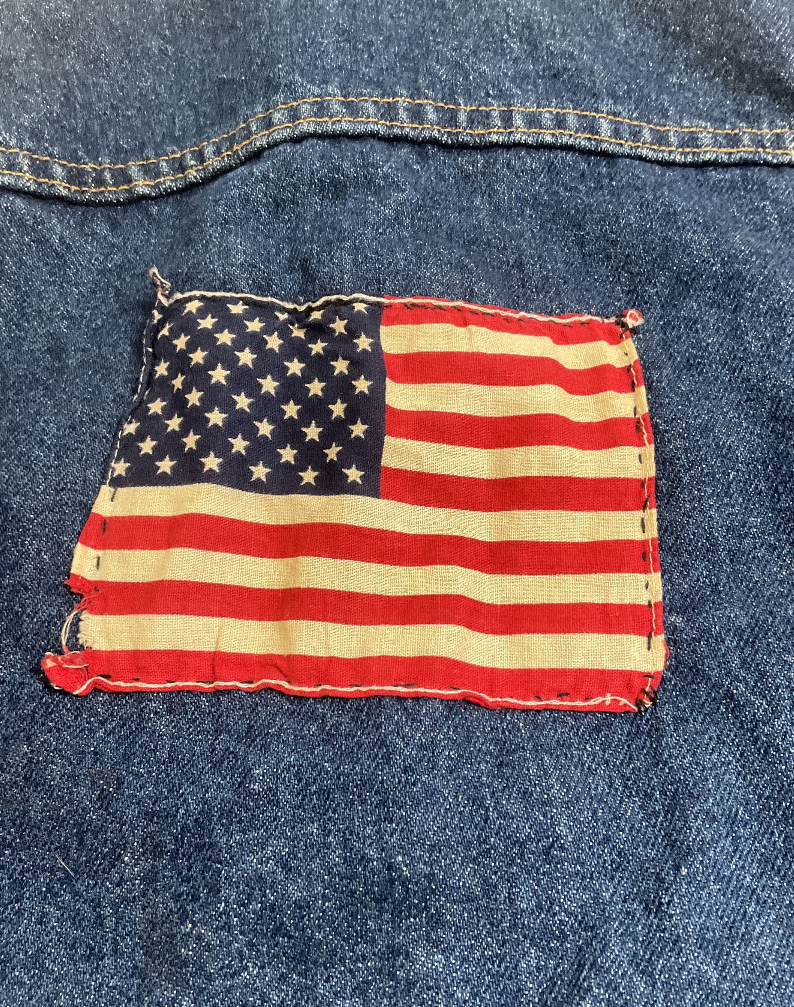 Vintage 90s Little League Baseball 1990 Denim Jean Jacket Patches Youth