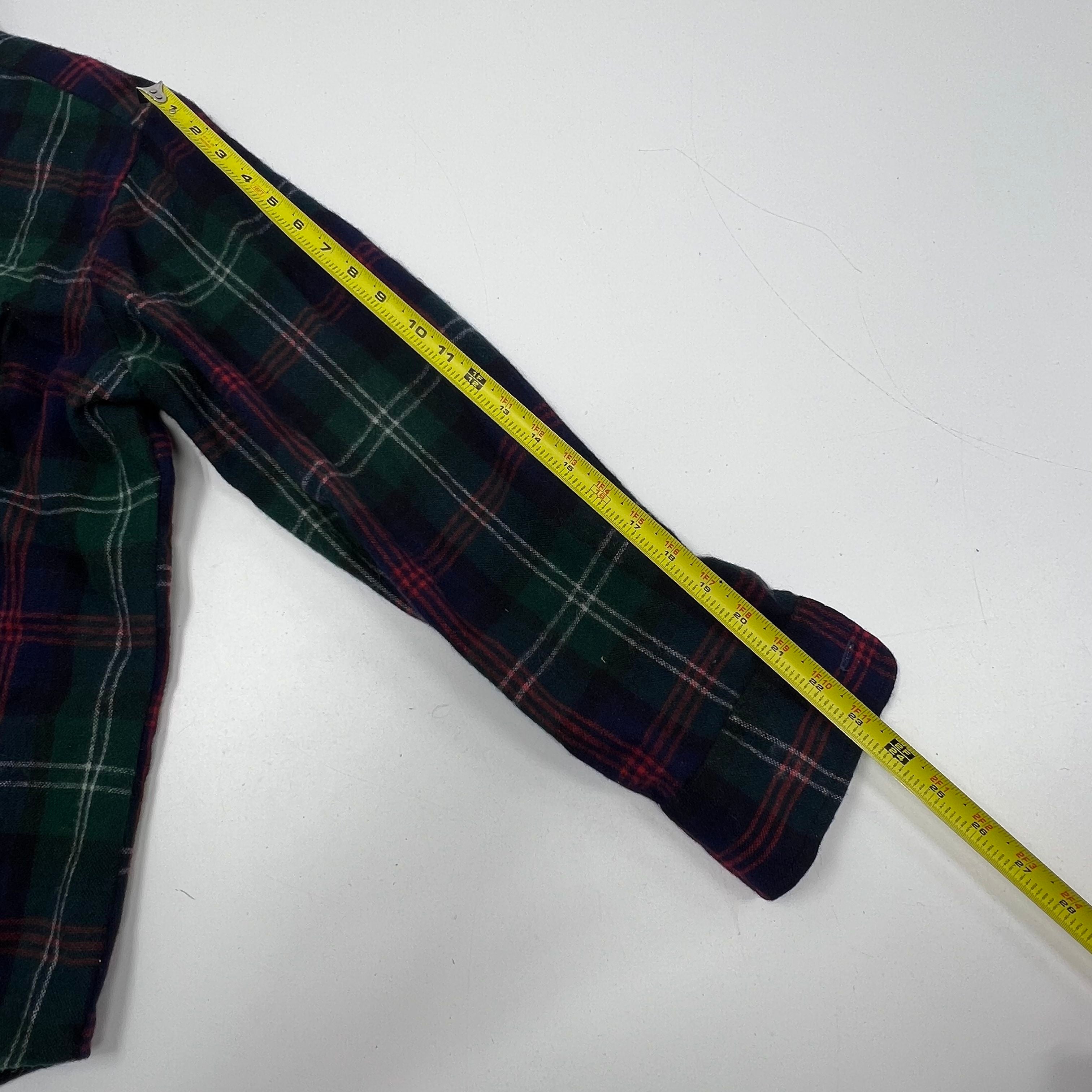 Vintage 70s/80s Christopher Rand Quilted Lined Wool Plaid Flannel Shacket Sz XL