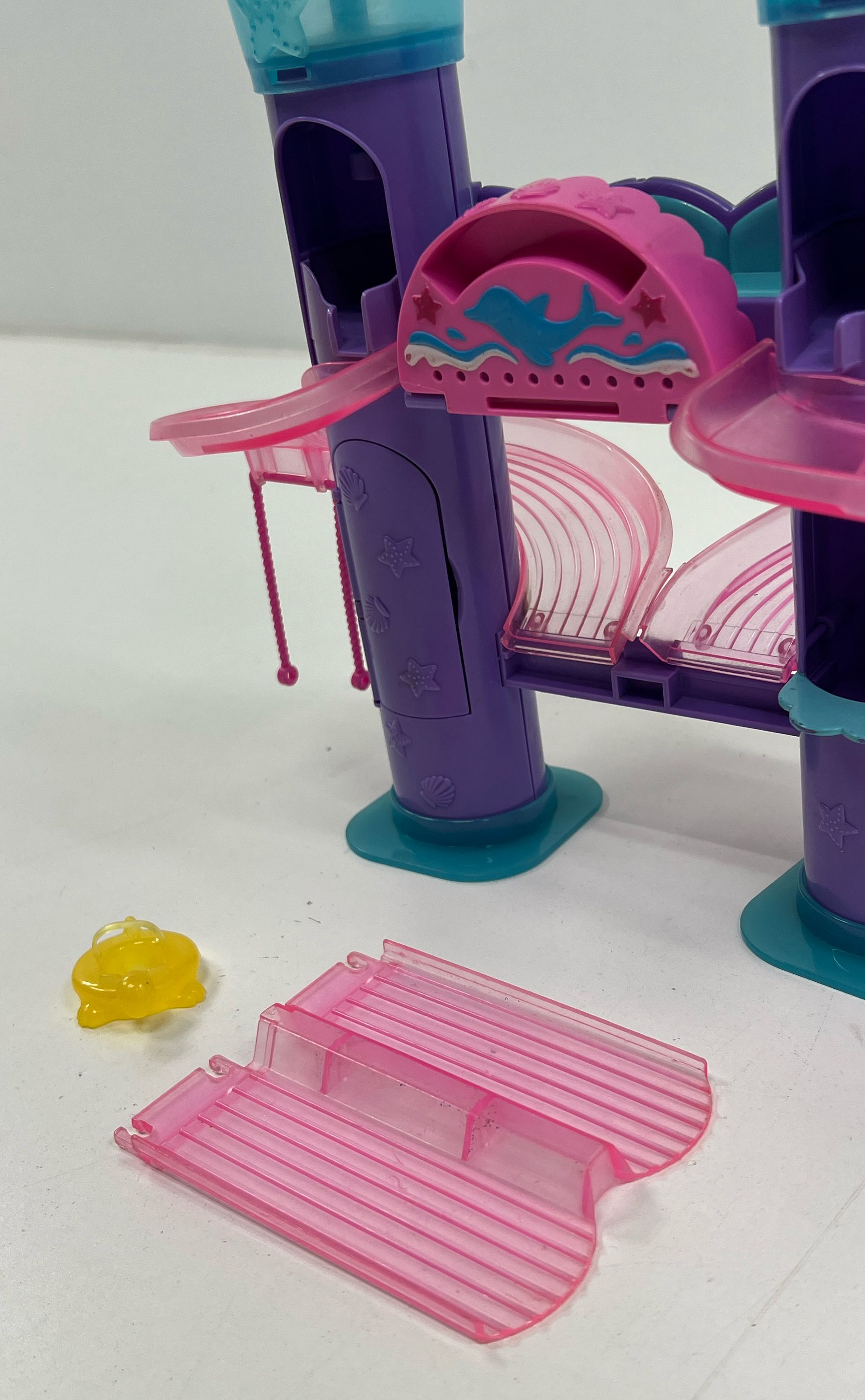 Vintage Collectible Mattel Polly Pocket Wild Waves Castle Slide Play Set Lot