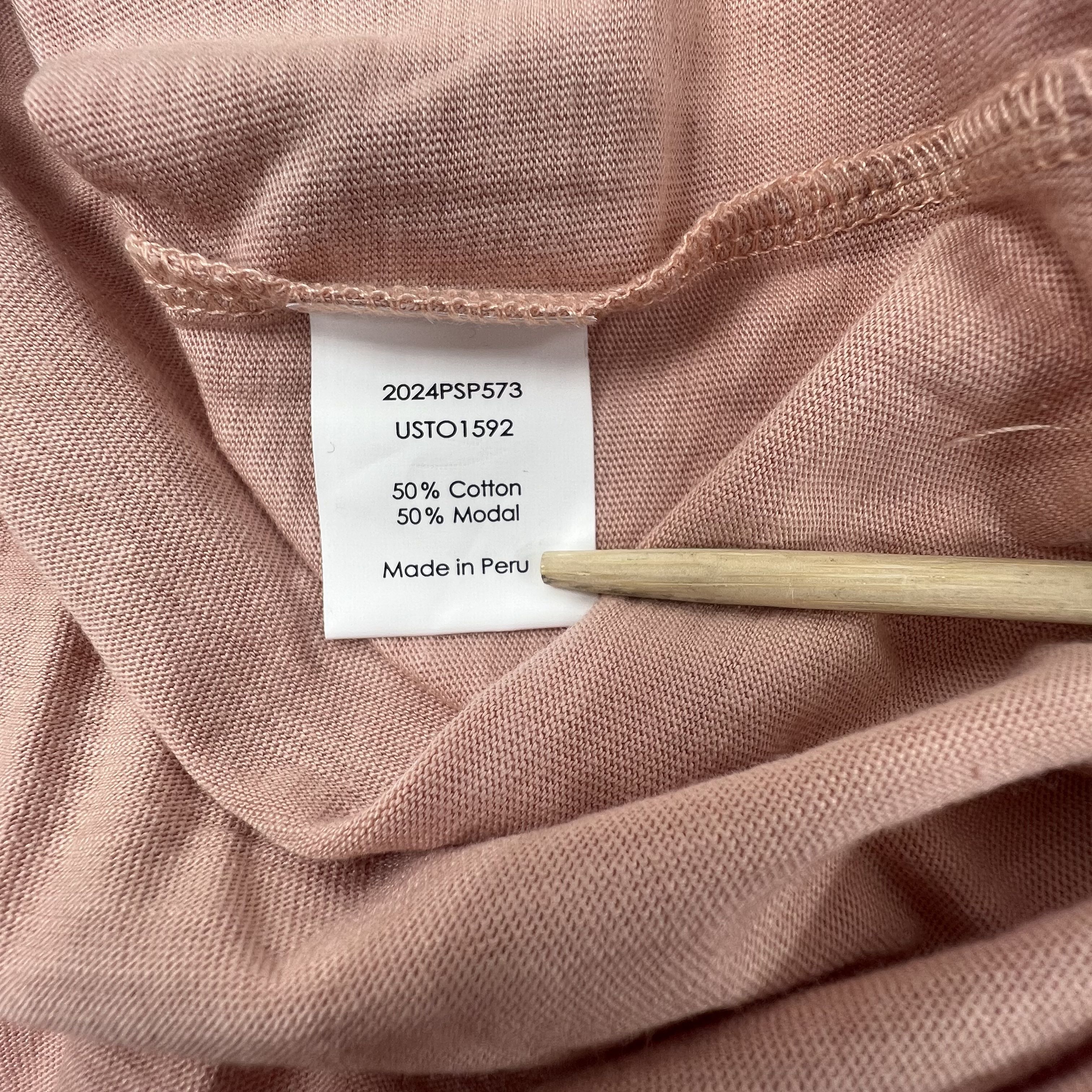 NWT Universal Standard Blush Solid Tag Cotton Modal Long Sleeve Shirt Women XS
