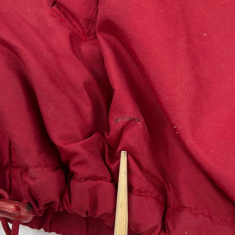 Vintage 90s Vesi Nebraska Huskers Red Embroidered Hooded Windbreaker Mens L