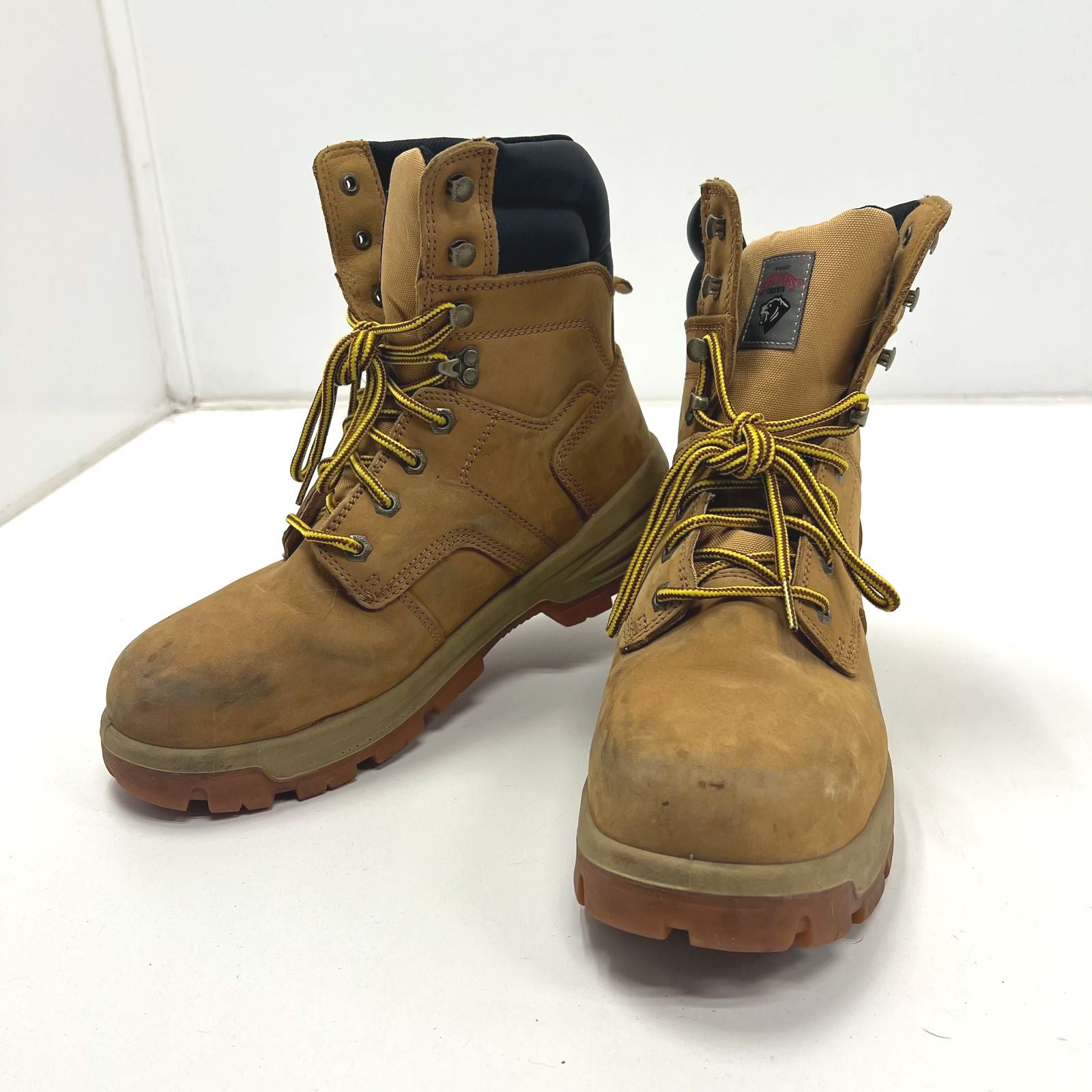 Herman Survivor Brown Lace Up Construction Work Boot Men 9W Steel Toe