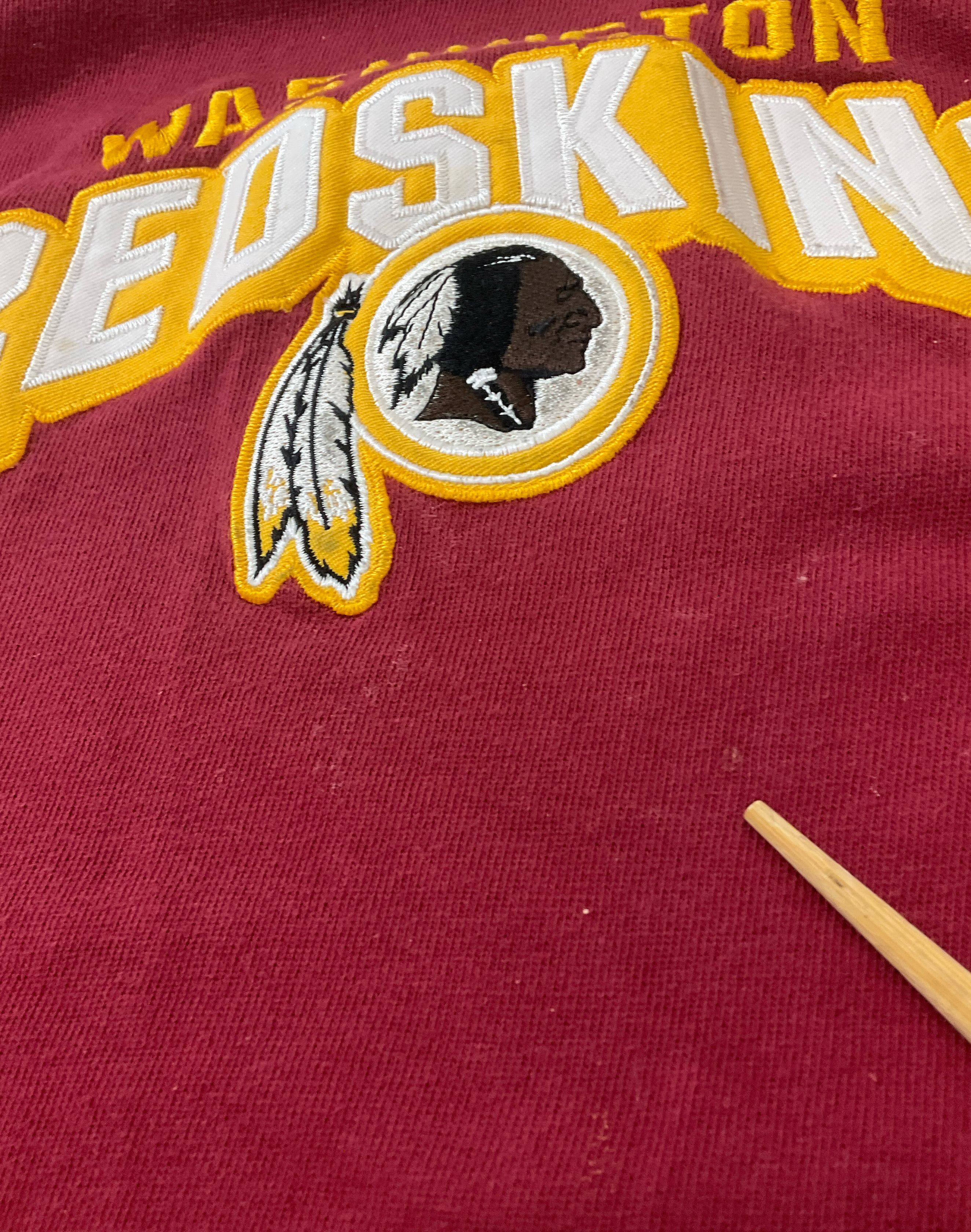 NFL Men's Washington Redskins Long Sleeve T-Shirt Maroon Yellow Sz XL Vintage