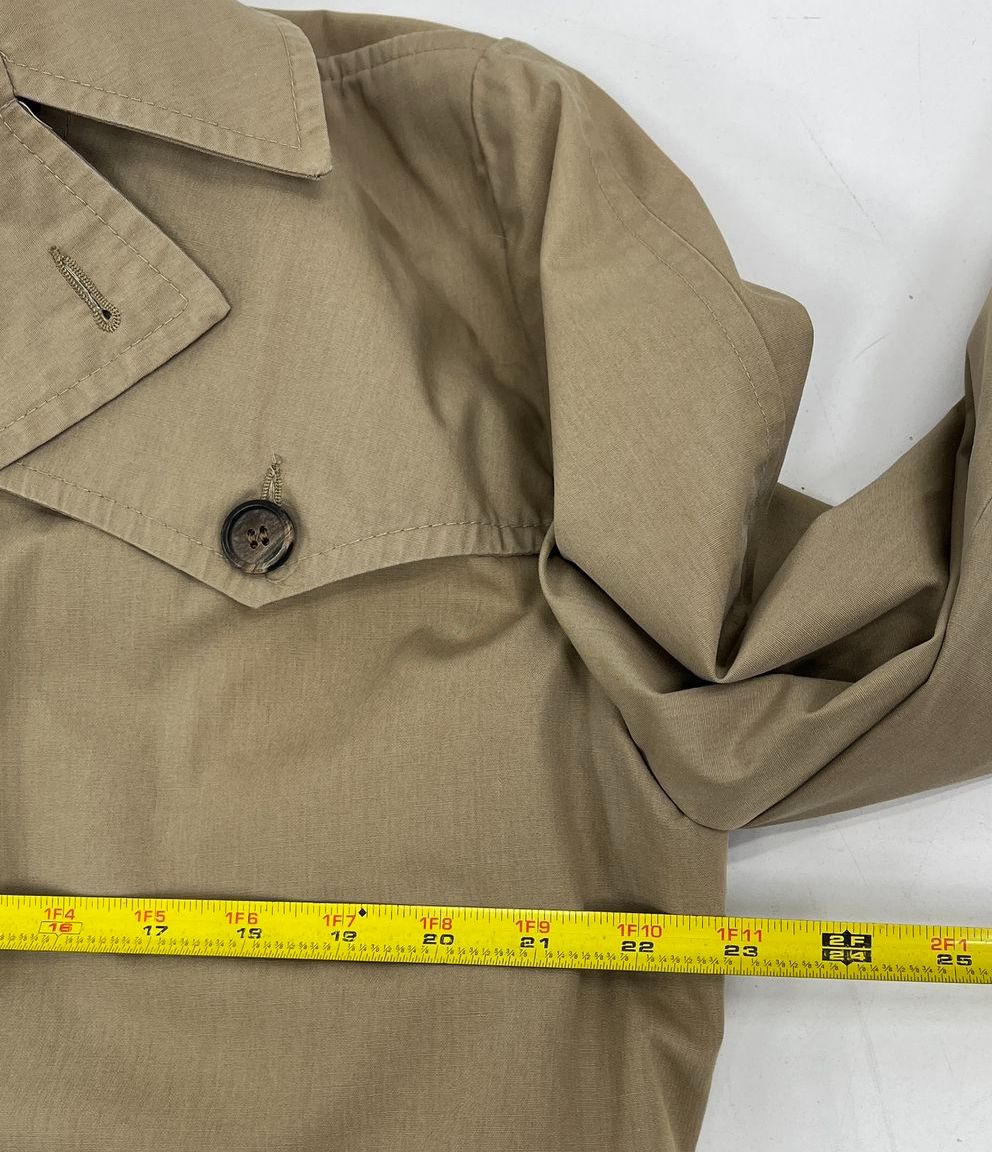 Vintage 70s Botany Weathertopper Tan Sherpa Lined Trench Coat Men's Size 40