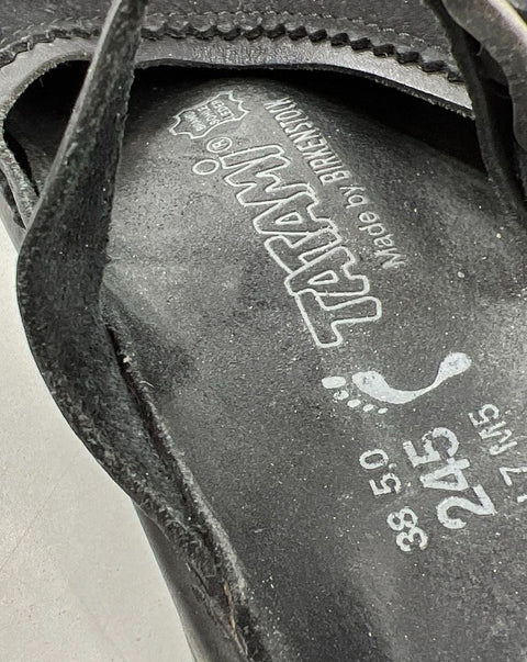 Tatami Birkenstock Black Suede Mary Jane Clogs Mules Shoes Size EU 38 US 7