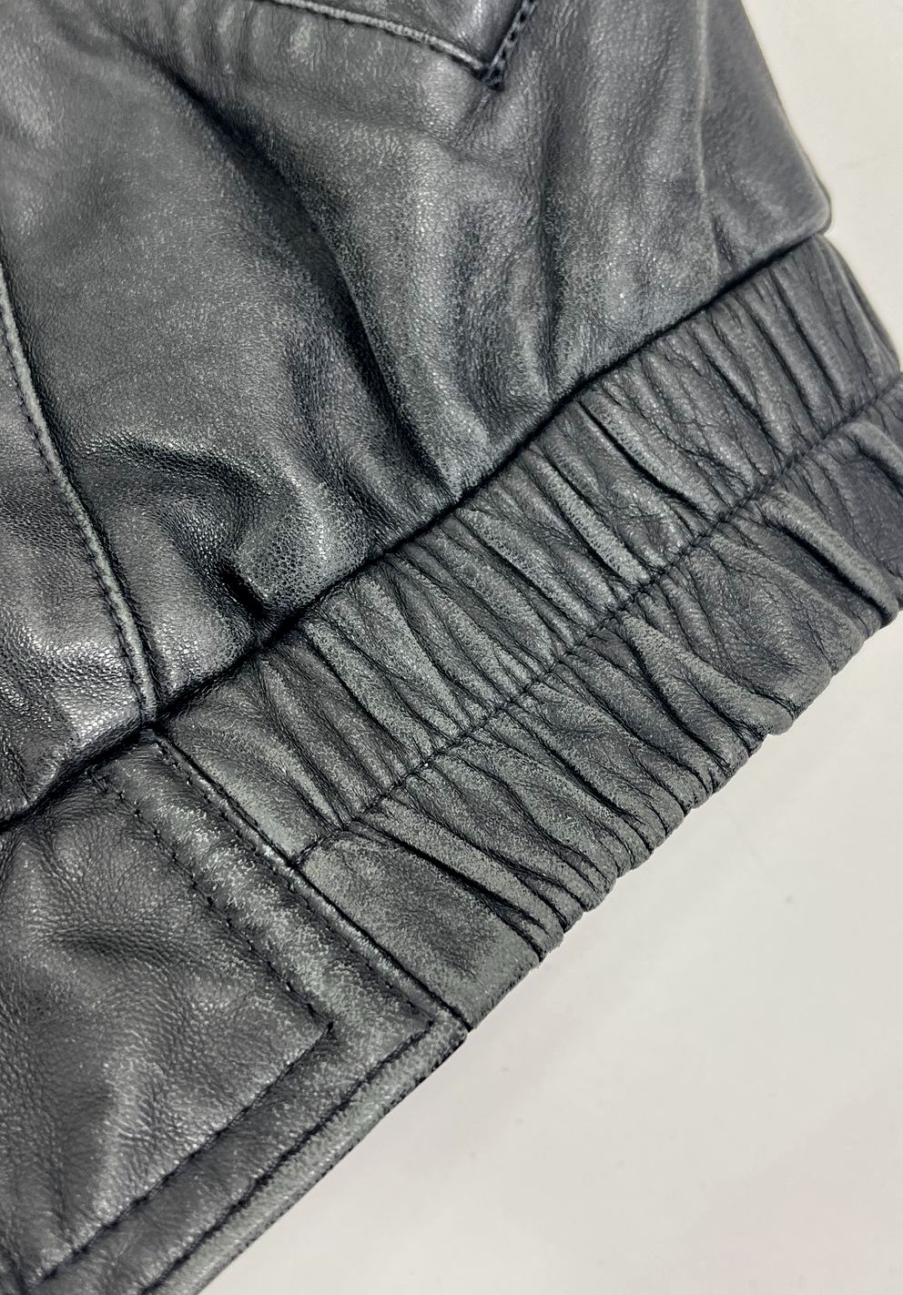 JT Beckett Black Vintage 90s Genuine Leather Bomber Jacket Men's L