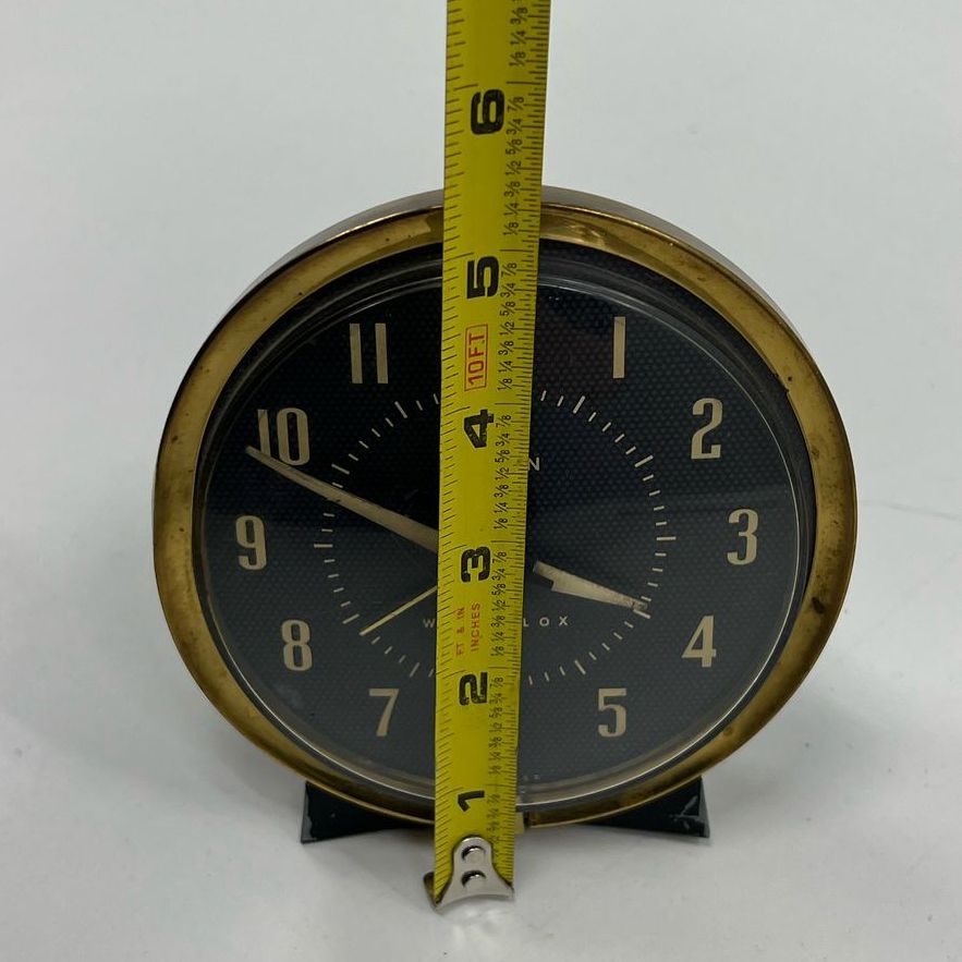 Vintage Collectible Westclox Big Ben Wind Up Table Desk Clock Black & Gold Tone