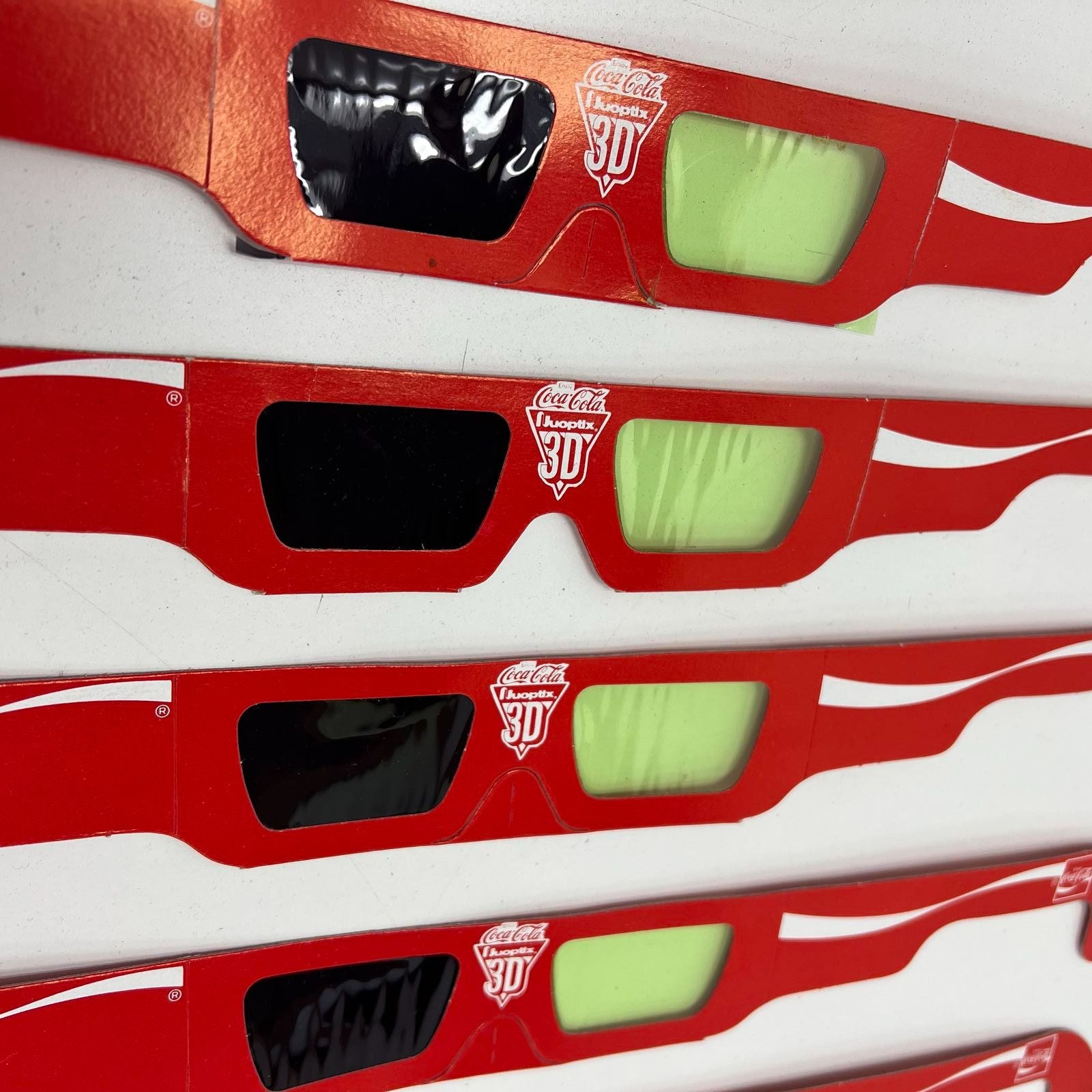 Vintage 80s Coca-Cola 3D Glasses Lot of 9 The Official Soft Drink of Summer