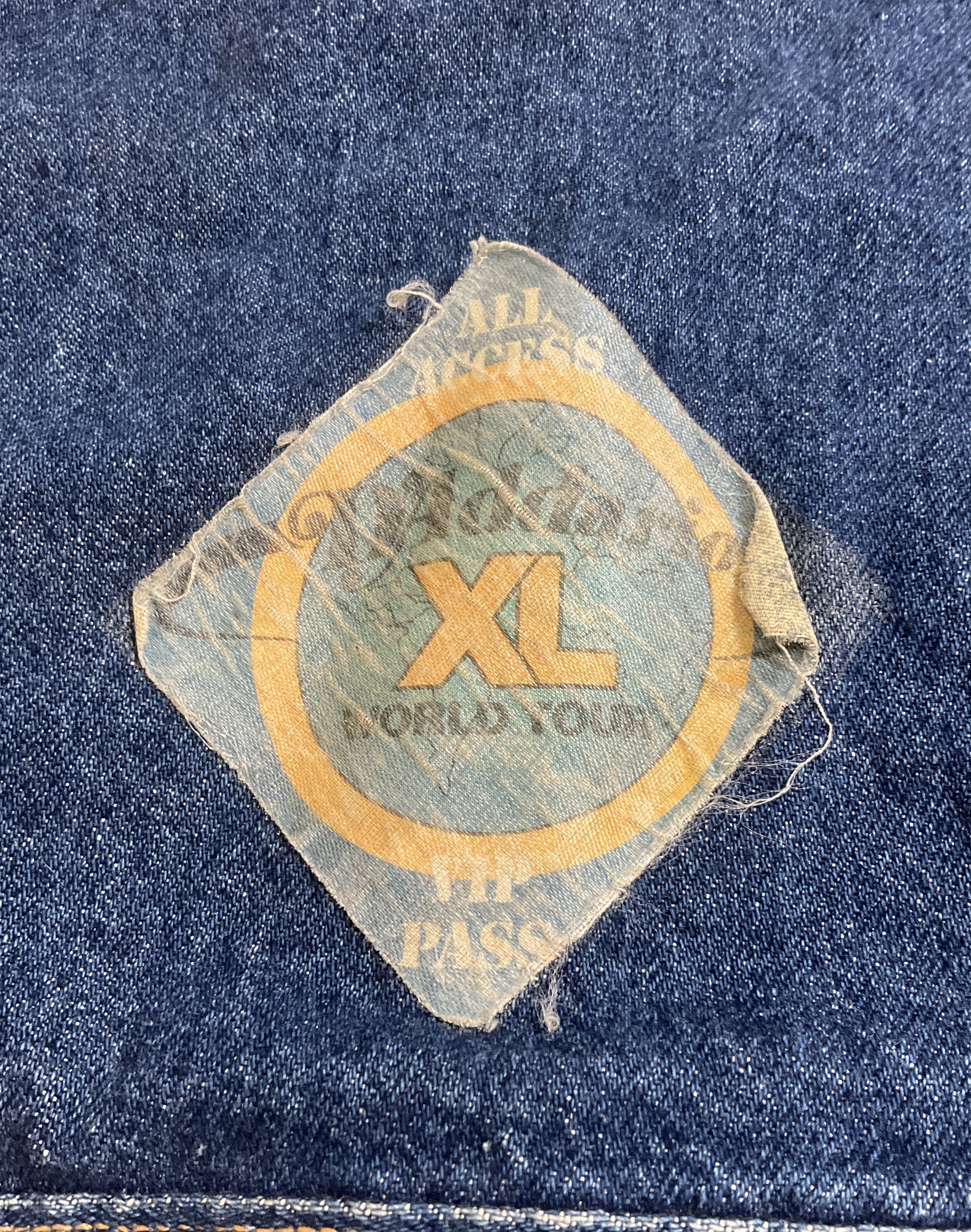 Vintage 90s Little League Baseball 1990 Denim Jean Jacket Patches Youth