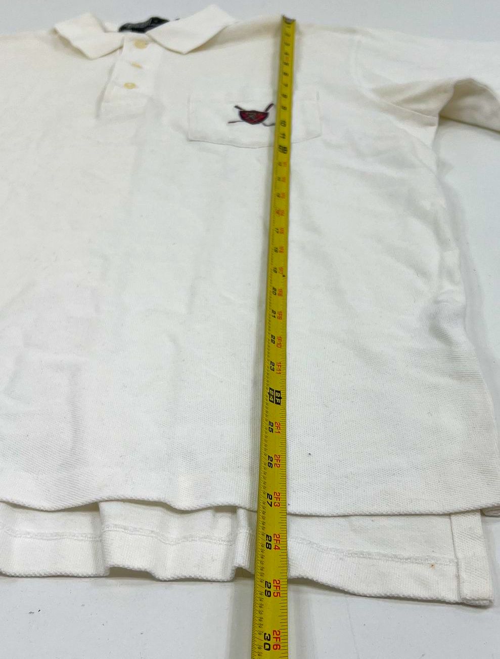 VTG Men's Polo Ralph Lauren Golf "White" Short Sleeve Polo Shirt - Size Large