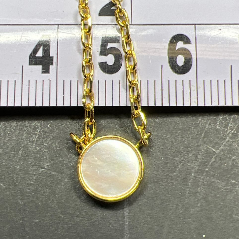 Gorjana Gold Tone Mother of Pearl Chain Necklace
