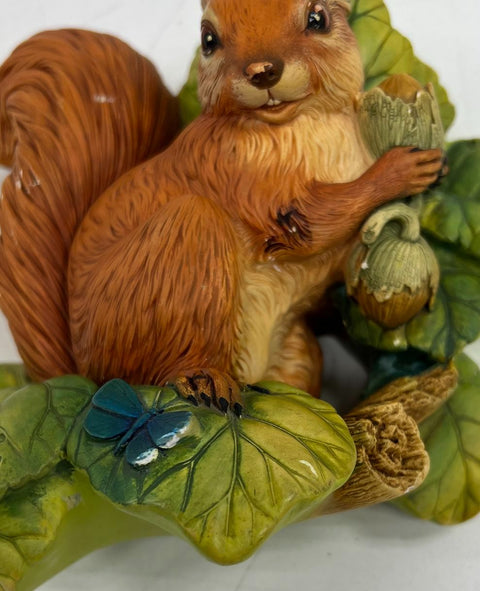 Vintage Bossons Red Squirrel Bush Baby Chalkware Wall Plaque Lot England 1981