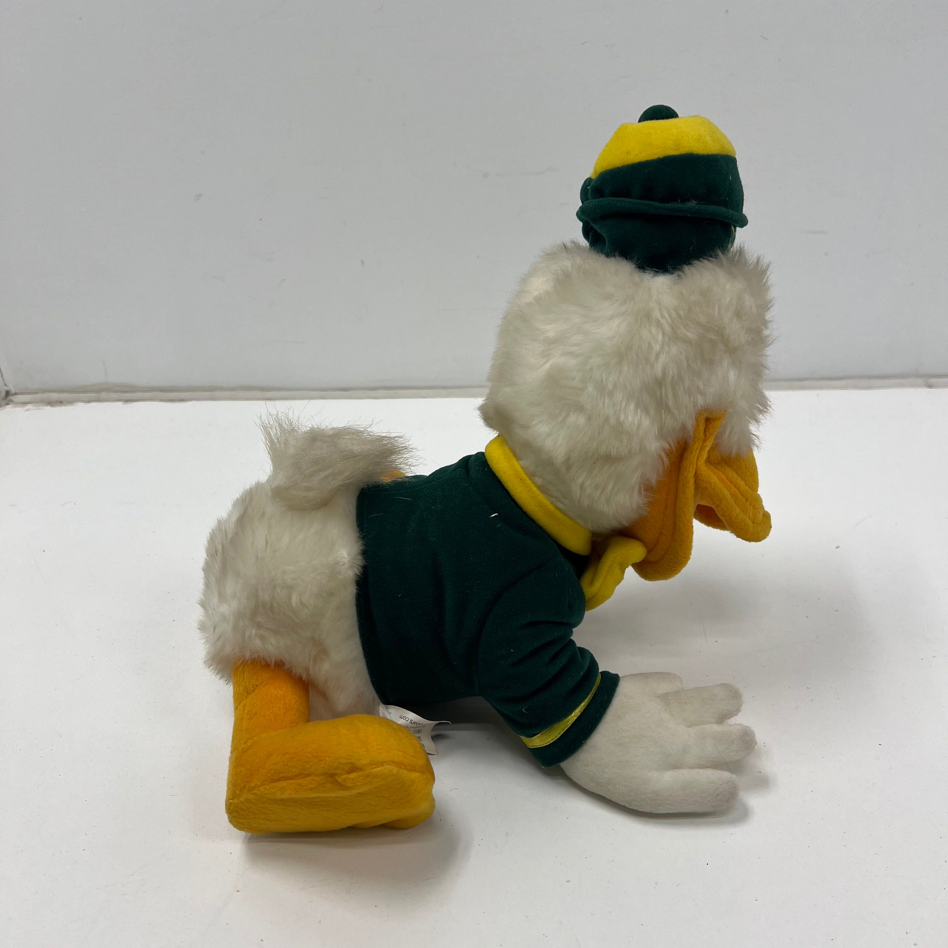Vintage 90s Disney Oregon Ducks Mascot Plush The Duck Puddles Stuffed Animal