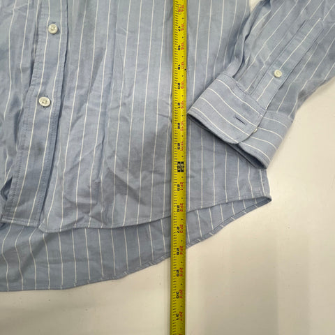 NWT Faherty Stretch Oxford 2.0 Cloud Chalk Stripe Button Down Shirt Sz XL