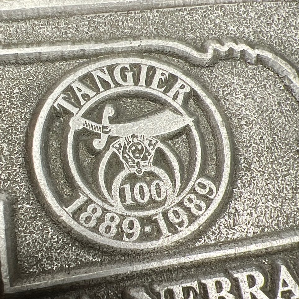 Tangier 100 1889-1989 Omaha, Nebraska Belt Buckle