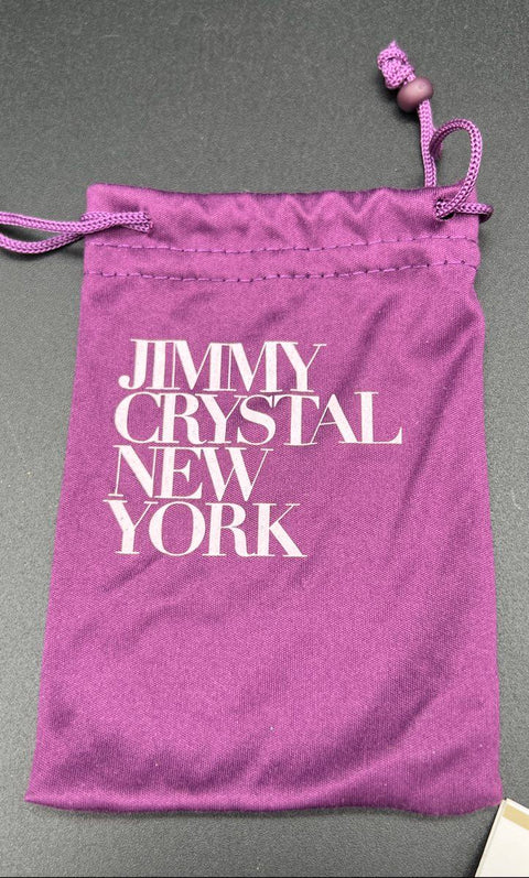 Jimmy Crystal New York Green Crystal Ring & Hoop Earrings Set NWT Size 9