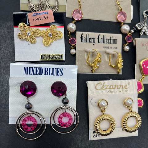 Vintage 80s 90s Costume Earring Lot of 15 JCPenney Charter Club Cézanne