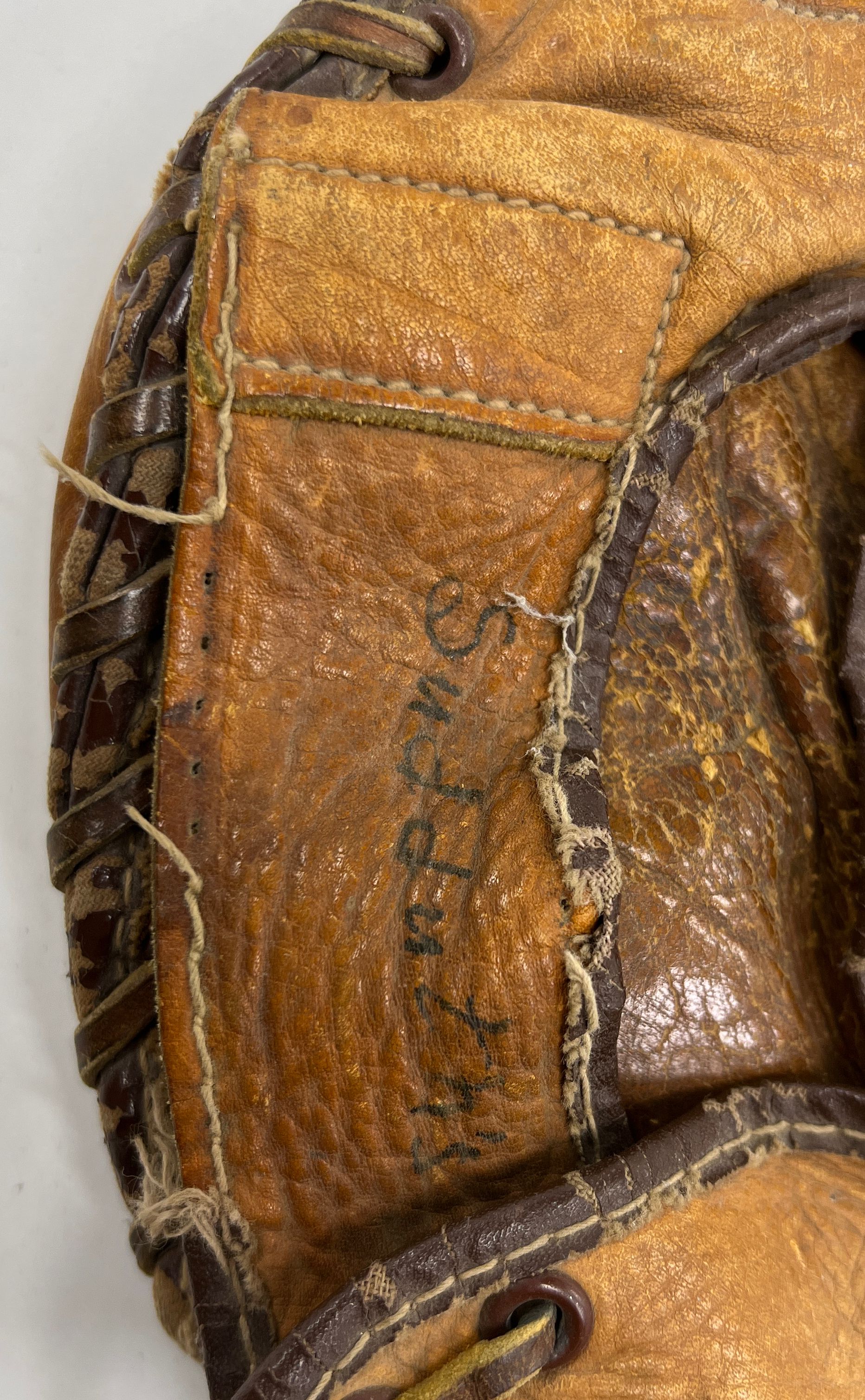 Vintage D&M Draper Maynard Brown Leather Catchers Mitt Baseball Glove