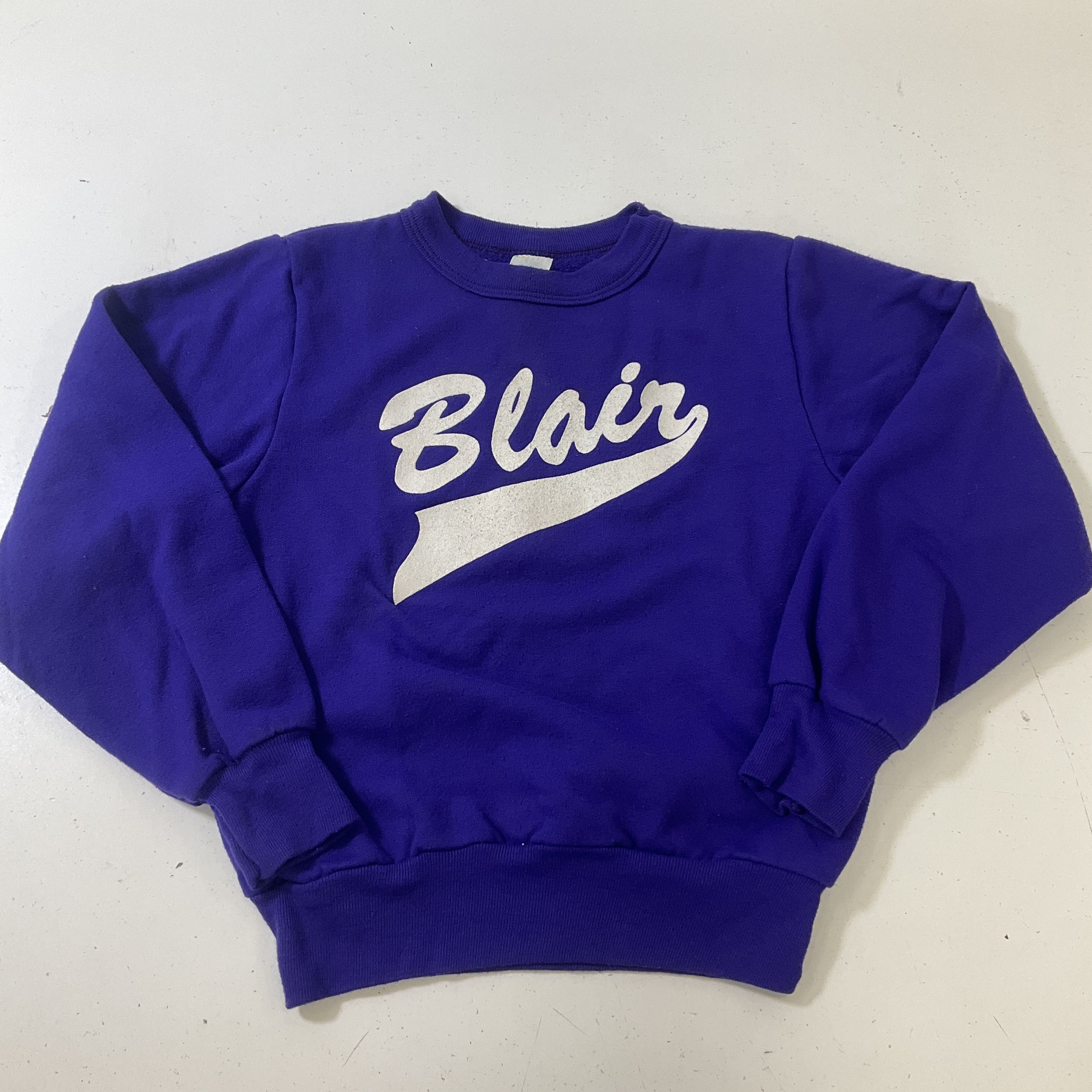 Vintage Royal Purple Blair Crew Neck Sweatshirt YOUTH Size Medium Vintage