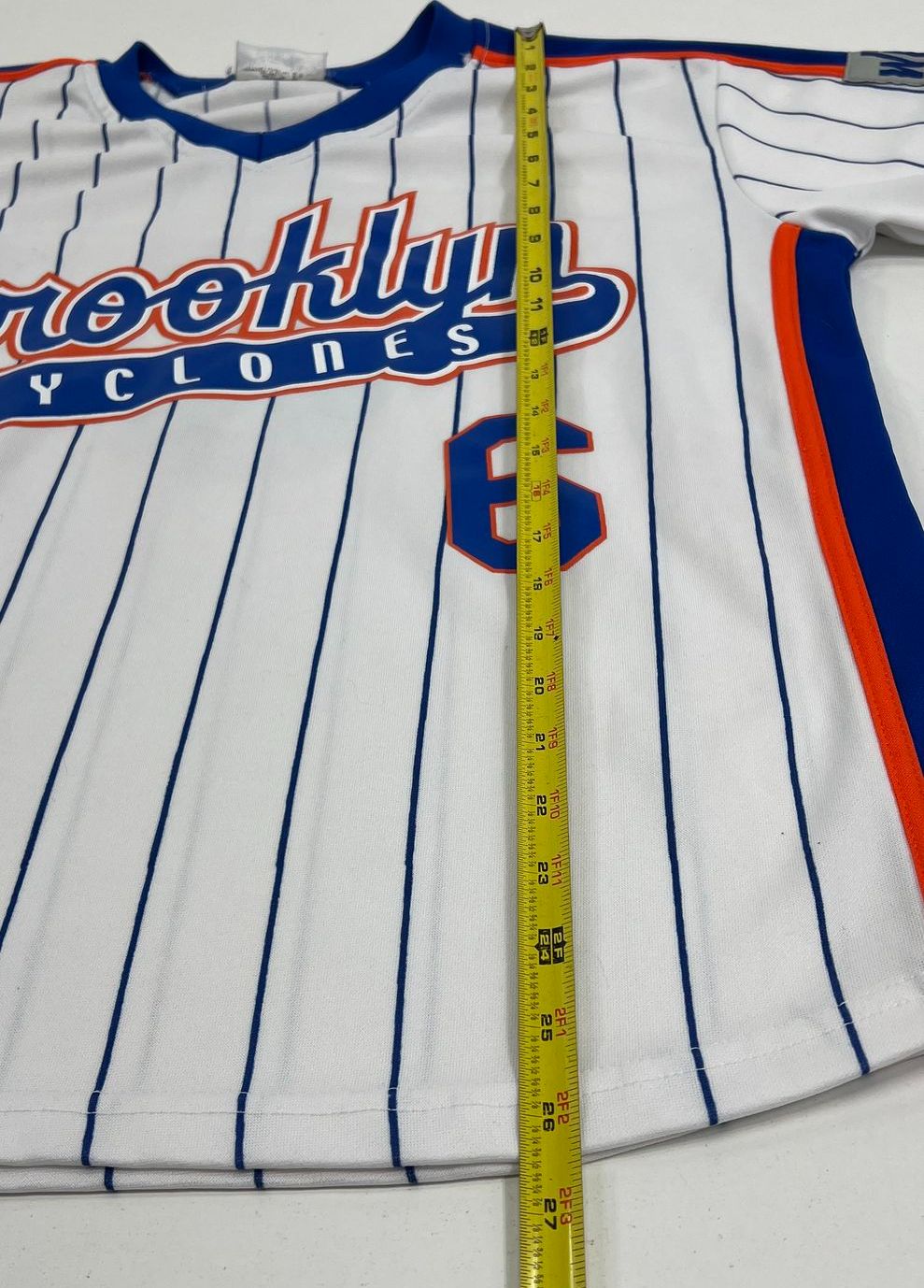 Men's Brooklyn Cyclones White Baseball Jersey Wally Backman #6 - Size Medium?