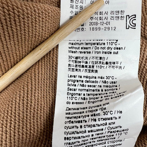 N°21 Tan Embroidered Logo Bell Sleeve Sweatshirt Pullover Women's Size 38