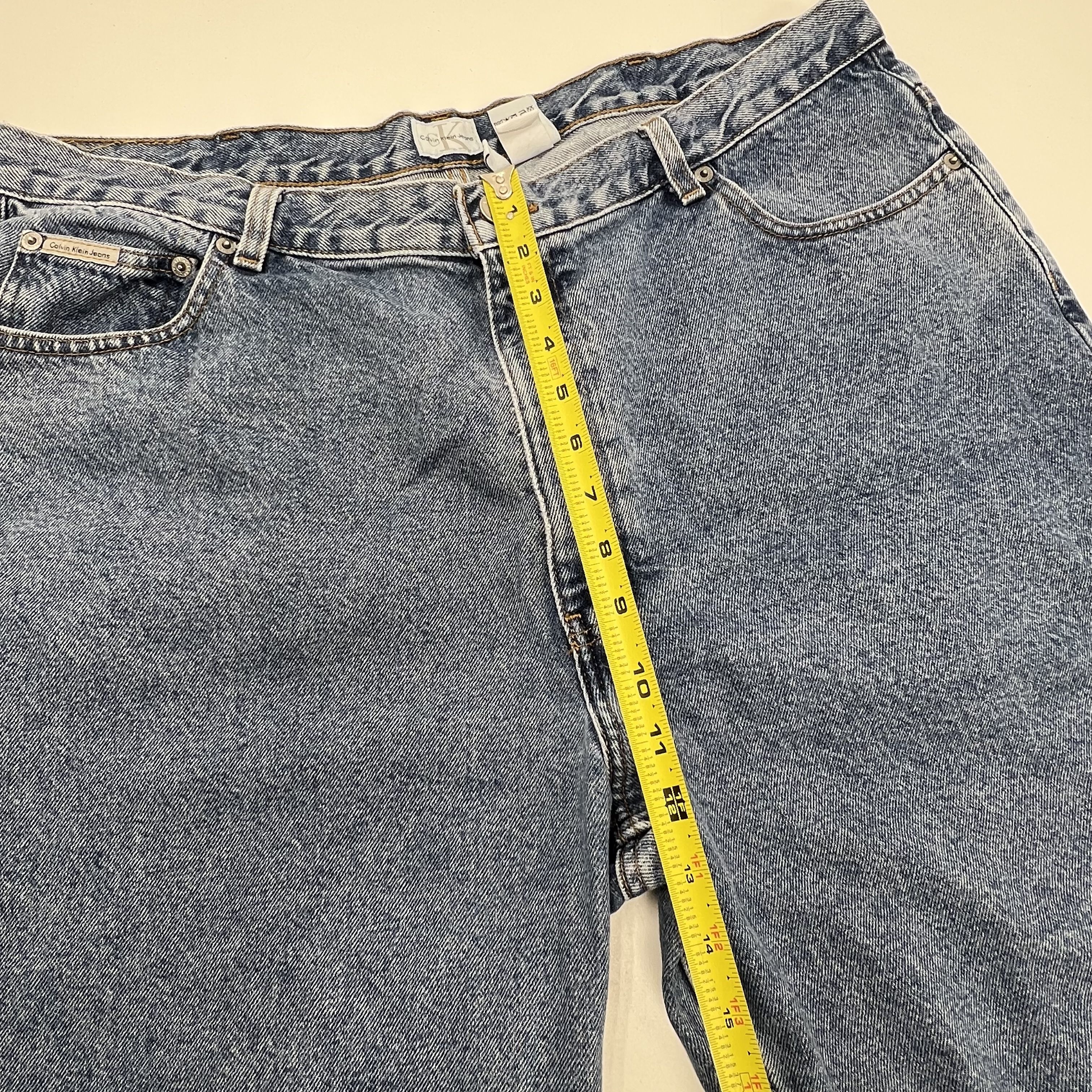 Vintage 90s Calvin Klein Jeans Blue Denim Easy Fit Straight Leg Men's Size 40x32