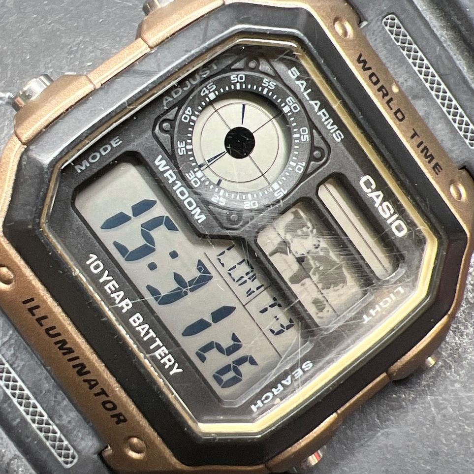 Casio 3299 AE-1200WH World Time Watch