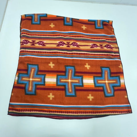 Justin Brown Aztec Southwestern Fleece Open Front Poncho Wrap Women's One Size