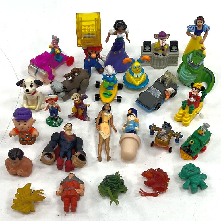 Vintage 90s Toy Figure Lot 30+ Disney Mario BTTF Superman Fast Food Premiums