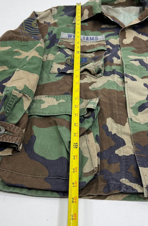 Vintage 80s USAF Woodland Camo BDU Hot Weather Combat Jacket Men's L Regular