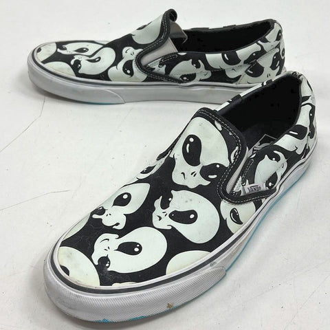 Vans Classic Slip-On Alien Ghost Glow In The Dark Skate Shoes Men's Size 11