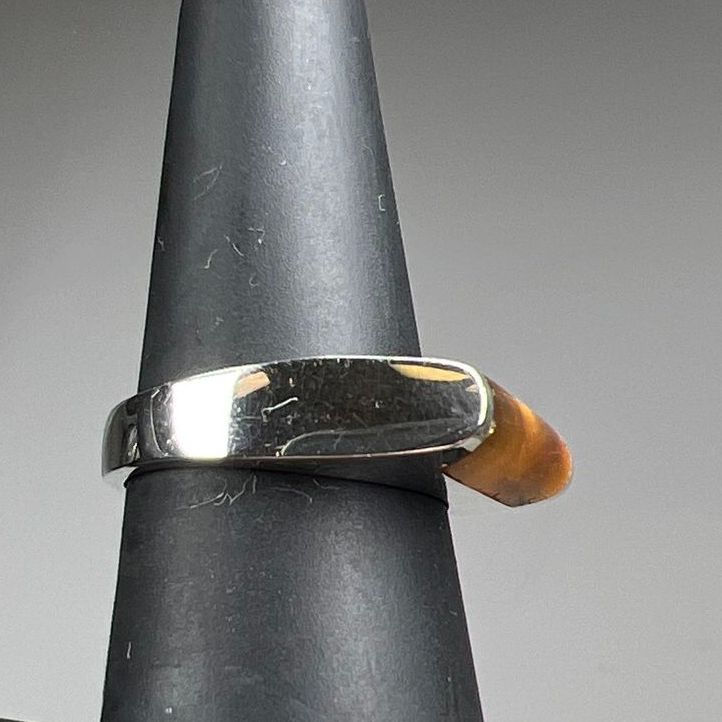 925 Sterling Silver Tiger's Eye Ring Size 7
