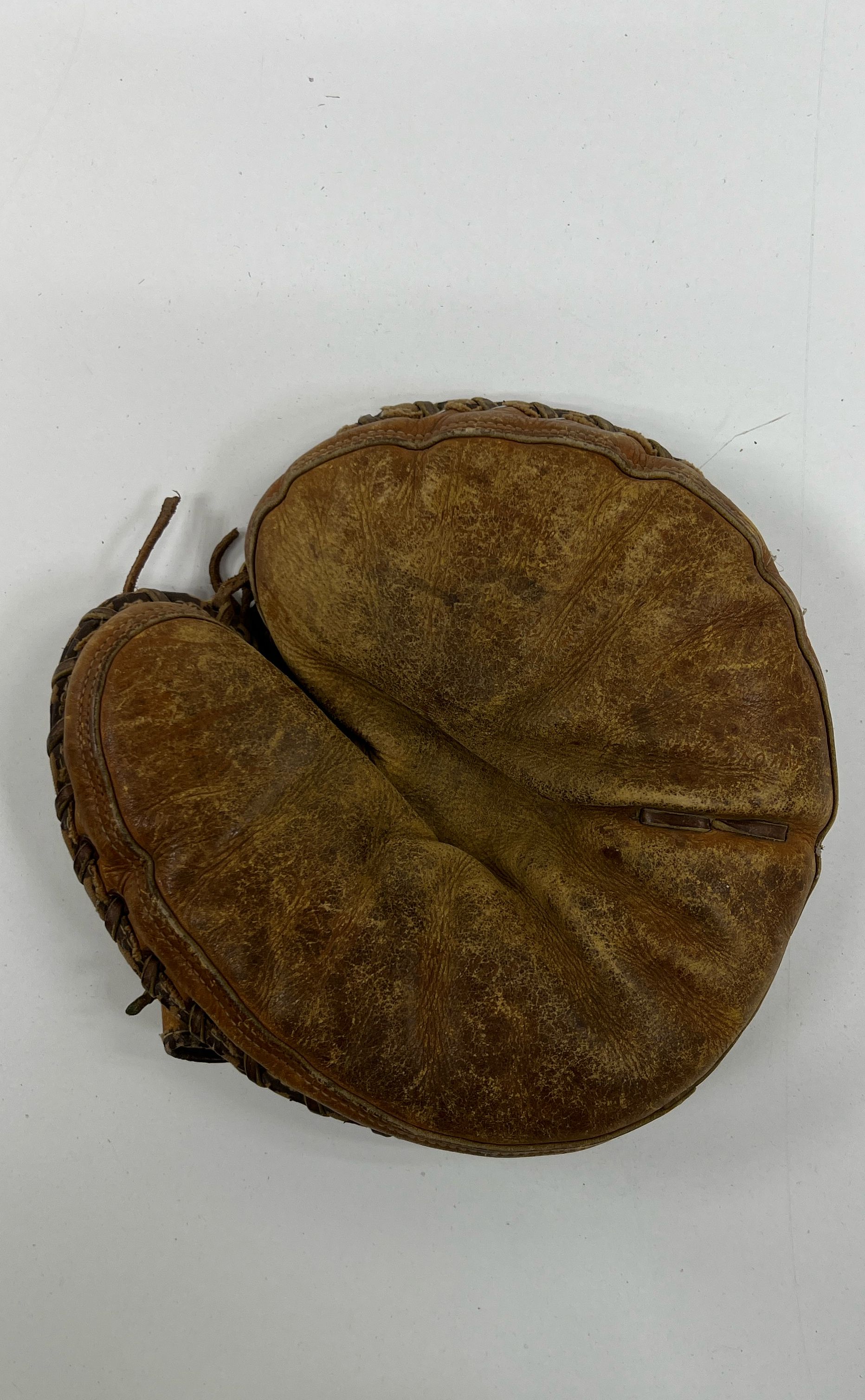 Vintage D&M Draper Maynard Brown Leather Catchers Mitt Baseball Glove
