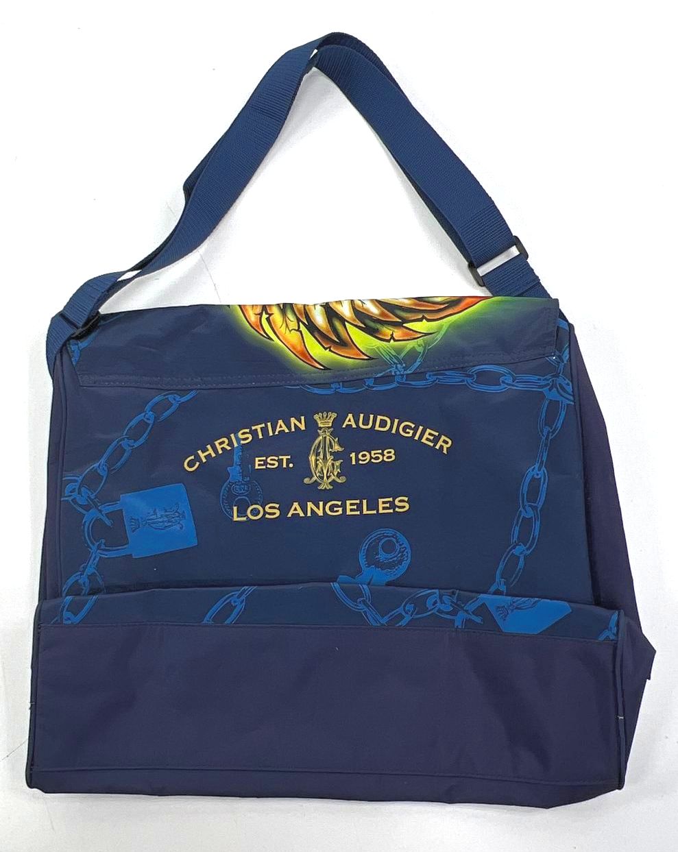 Y2K Vintage Christian Audigier Tattoo Heart Graphic Messenger Bag