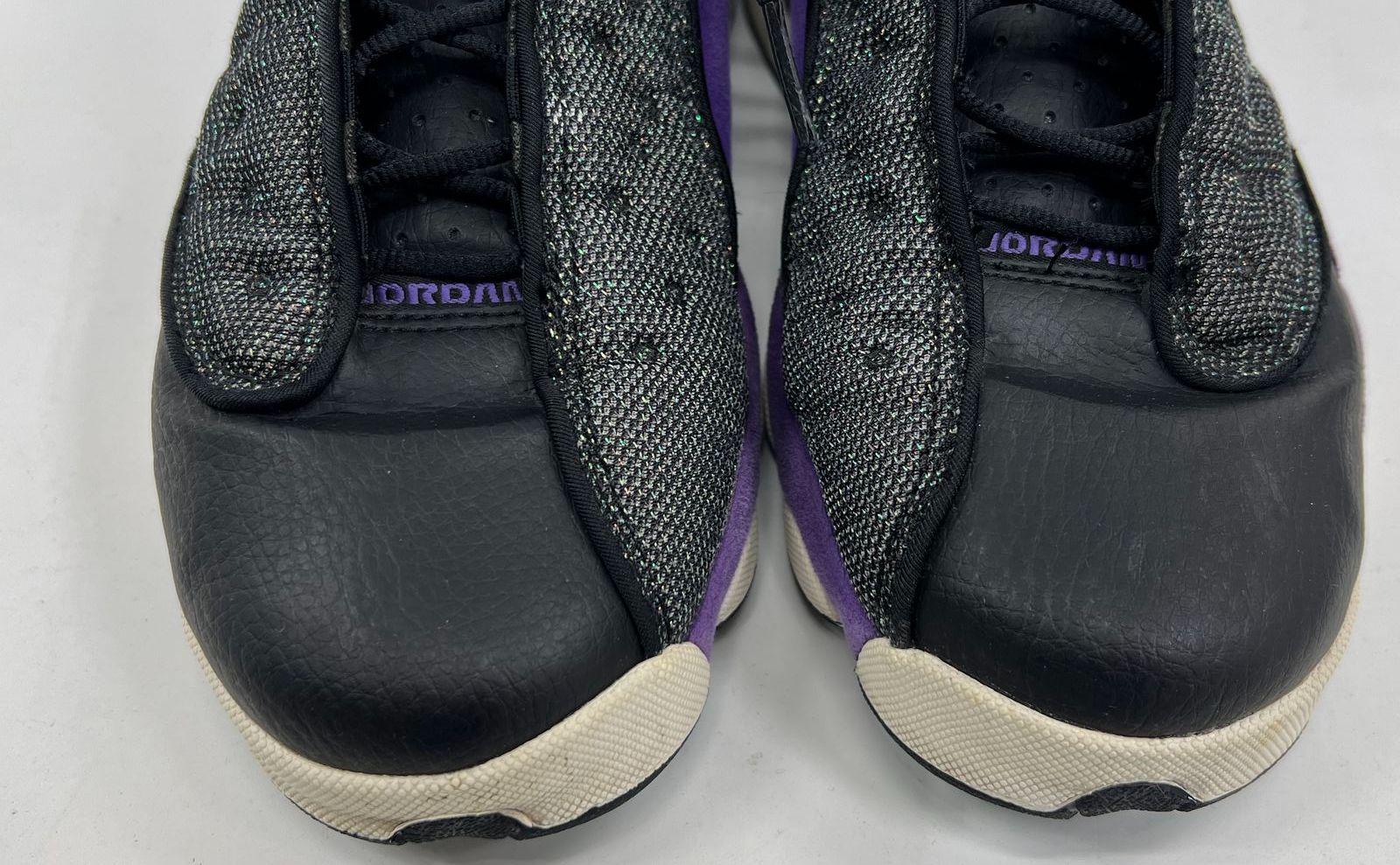 COA Girls' Nike Air Jordan 13 GS Black Atomic Teal Purple Shoes Size 6.5Y