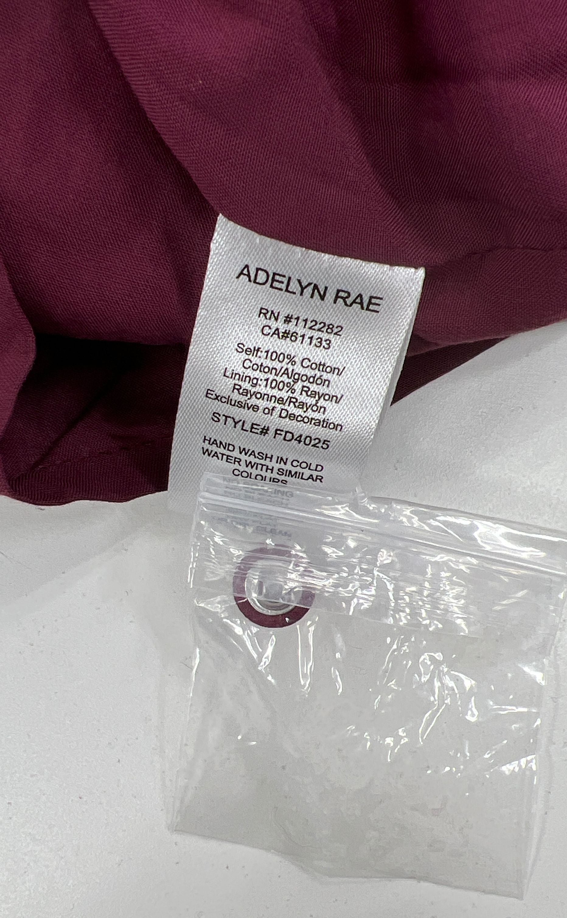 Women's Adelyn Rae Magenta Embroidered Ruffle Cotton Maxi Dress - Size XL