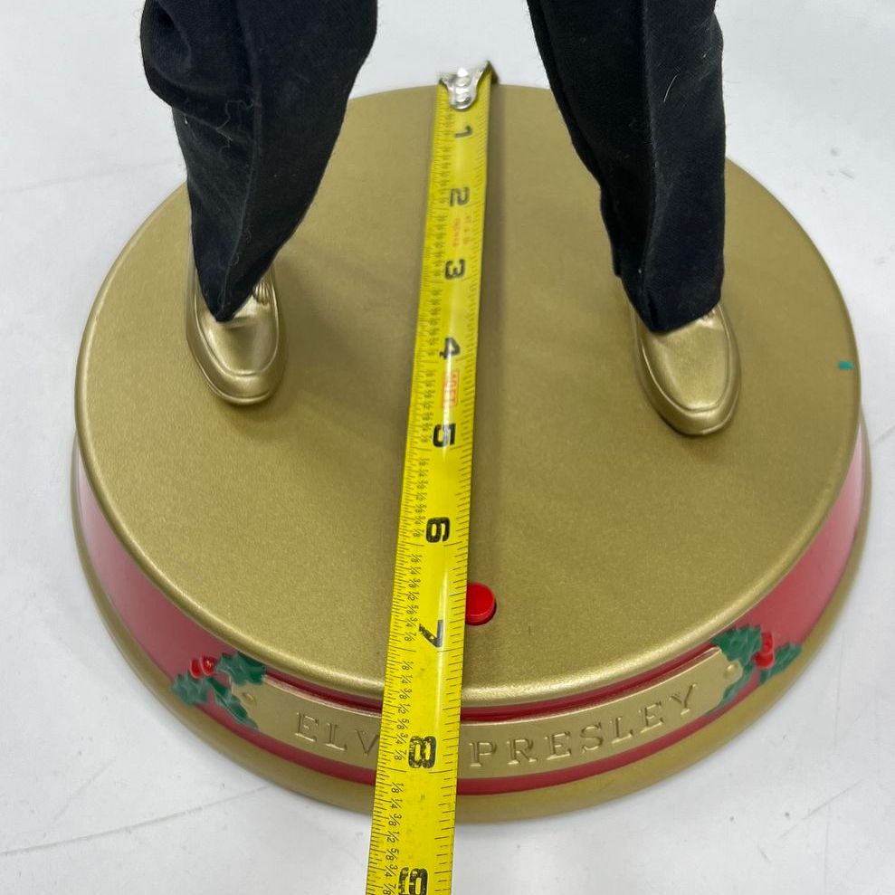 Vintage Y2K Gemmy Elvis Presley Dancing Figure Lot of 2 Gold Lame Christmas IOB