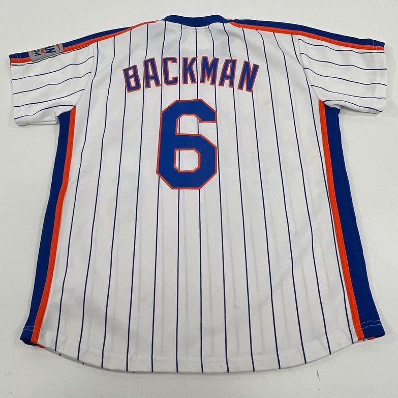 Men's Brooklyn Cyclones White Baseball Jersey Wally Backman #6 - Size Medium?
