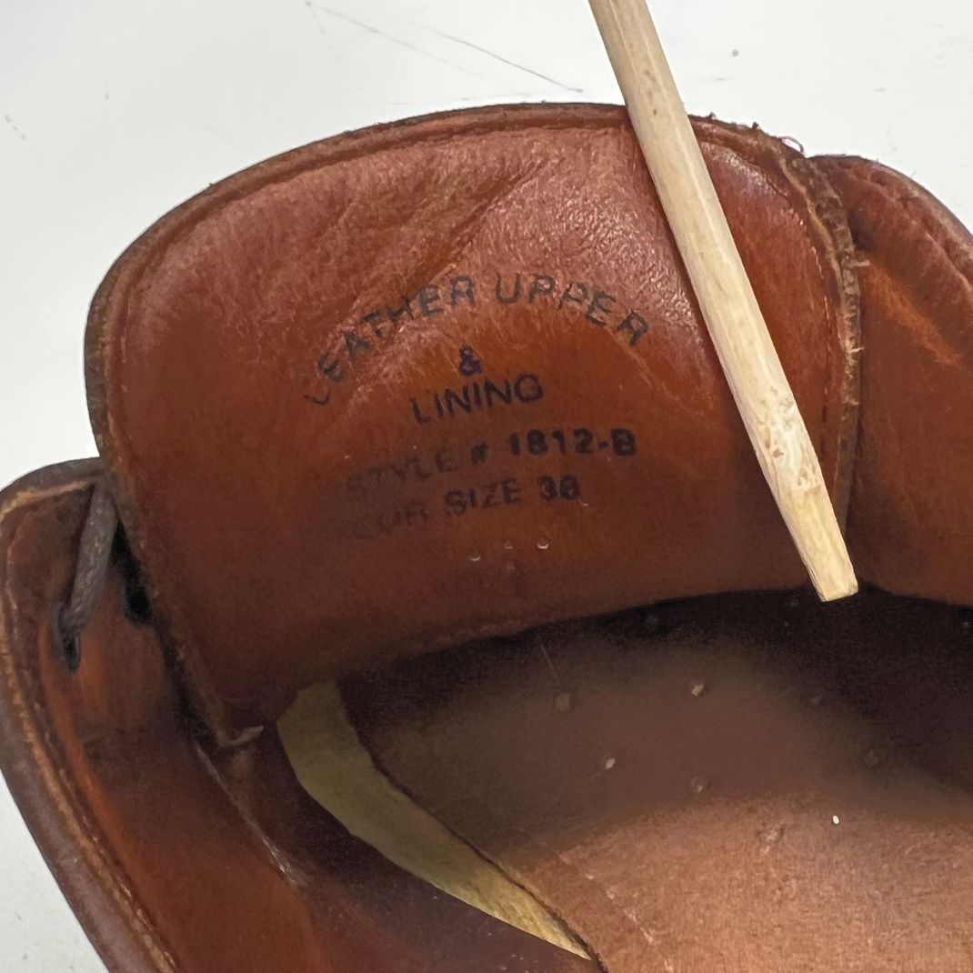 Vintage 90s Havana Joe Chunky Platform Moc Toe Oxford Shoes Brown Leather Spain